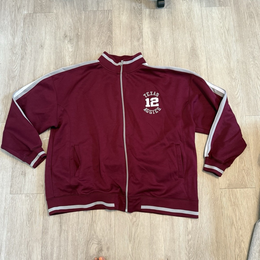 Texas A&M Aggies 12th Man Men's XXL Full Zip Maroon‎ Jacket C.C. Creations